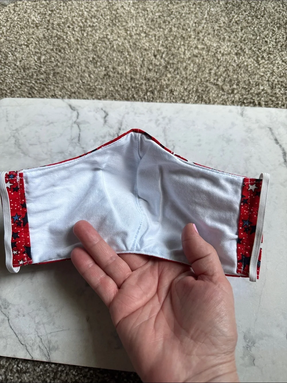Women/teen Red Star Print Face Mask
